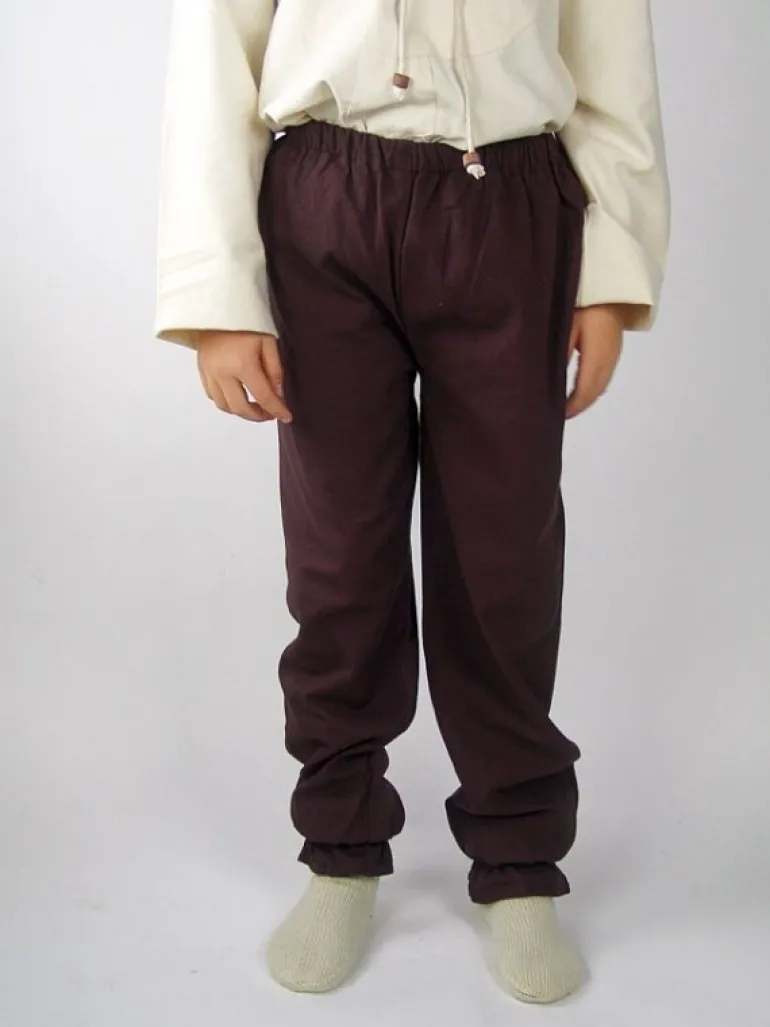 Leonardo Carbone Baumwoll-Kinderhose Braun | Kinder Jungen