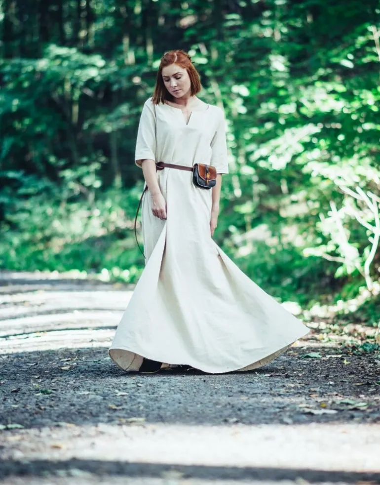 Leonardo Carbone Kurzarmunterkleid "Silja" - Hanffarben | Damen Kleider