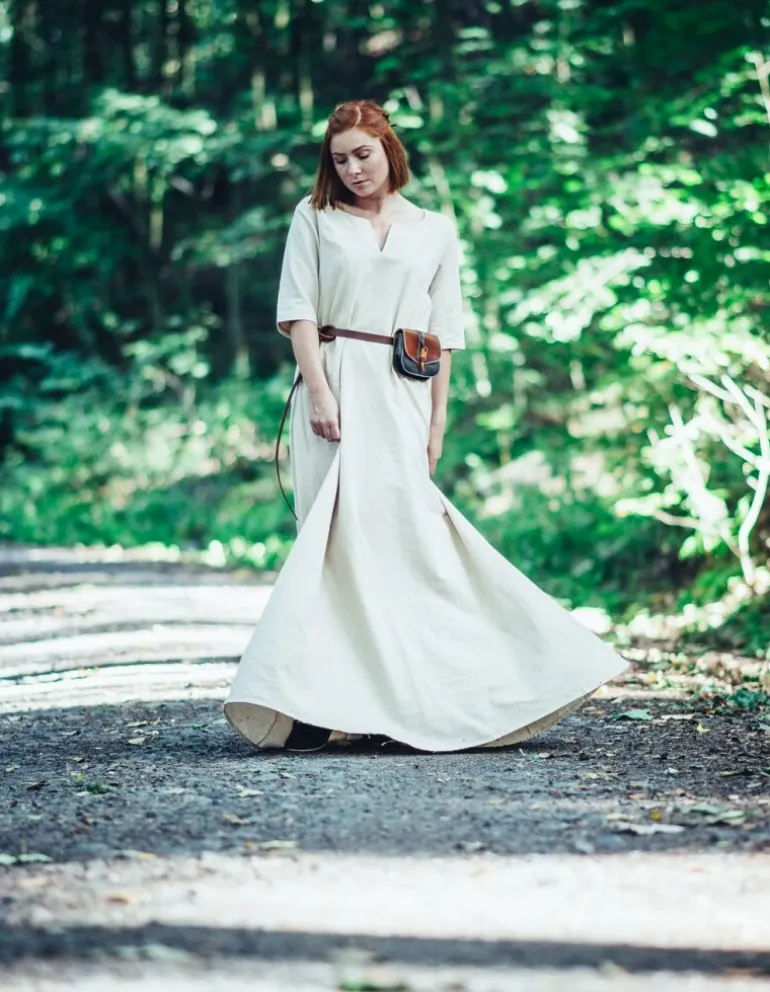 Leonardo Carbone Kurzarmunterkleid "Silja" - Hanffarben | Damen Kleider