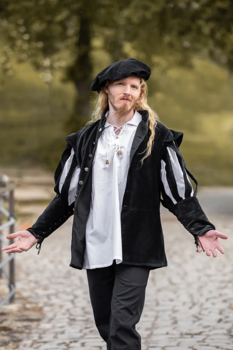 Leonardo Carbone Landsknechtjacke mit geschlitzten Ärmeln "Brandolf" | Herren Westen / Jacken