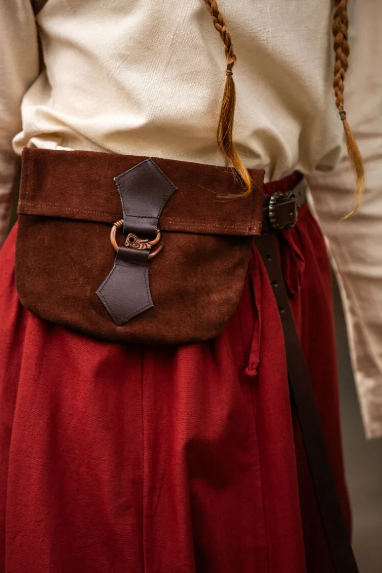 Leonardo Carbone Leder-Gürteltasche mit Drachenschließe "Will" Braun | Taschen / Beutel