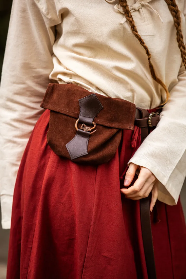 Leonardo Carbone Leder-Gürteltasche mit Drachenschließe "Will" Braun | Taschen / Beutel