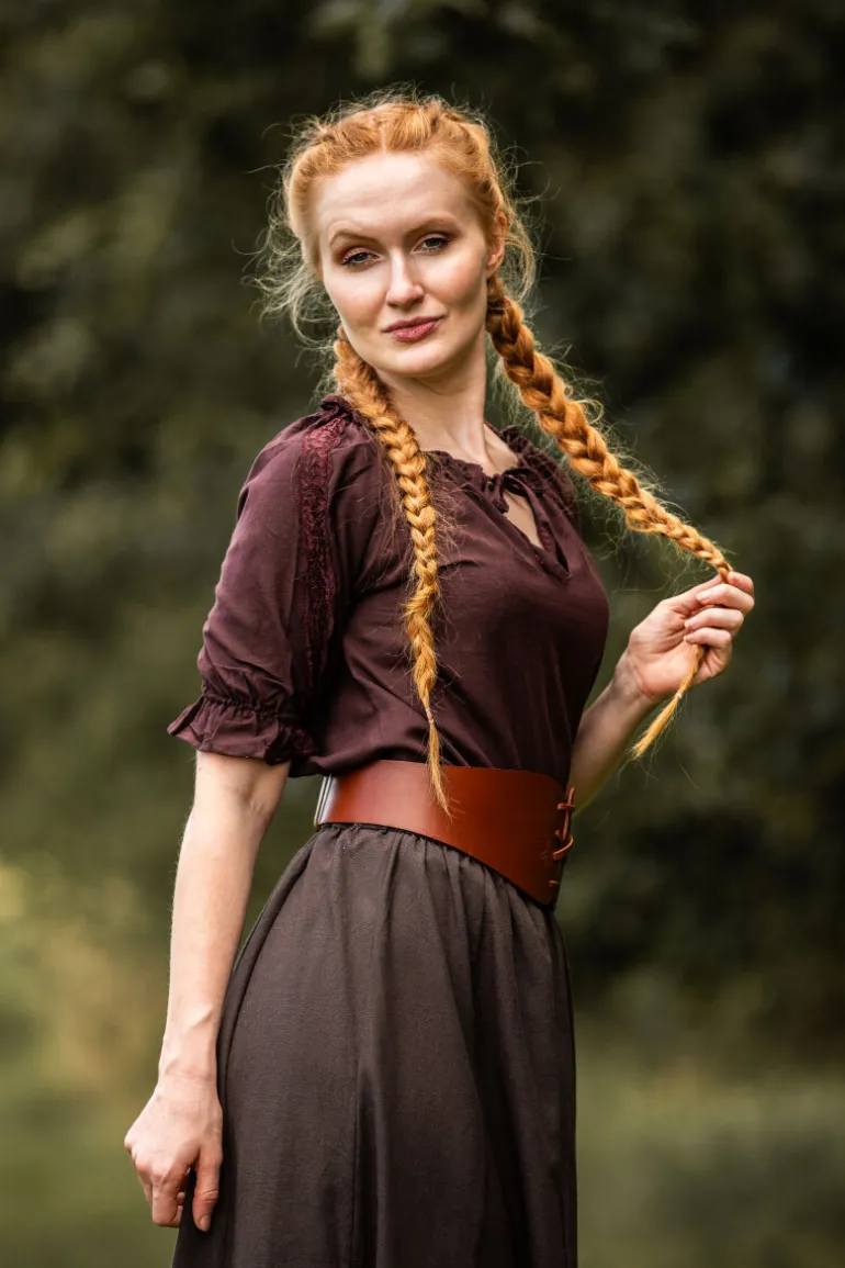 Leonardo Carbone Mittelalter Kurzarmbluse "Sandra" | Damen Blusen