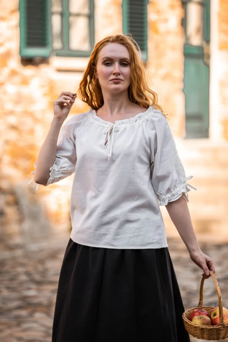 Leonardo Carbone Mittelalter Kurzarmbluse "Sandra" | Damen Blusen