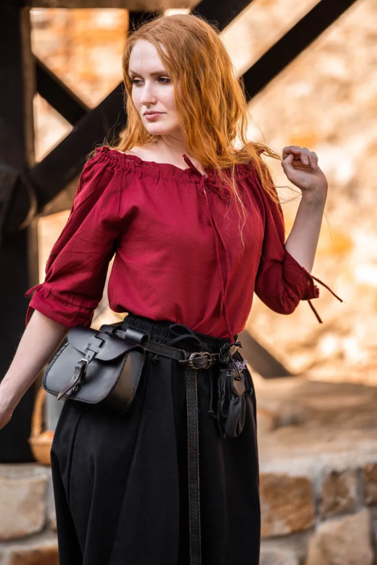 Leonardo Carbone Mittelalter Kurzarmbluse "Sandra" | Damen Blusen