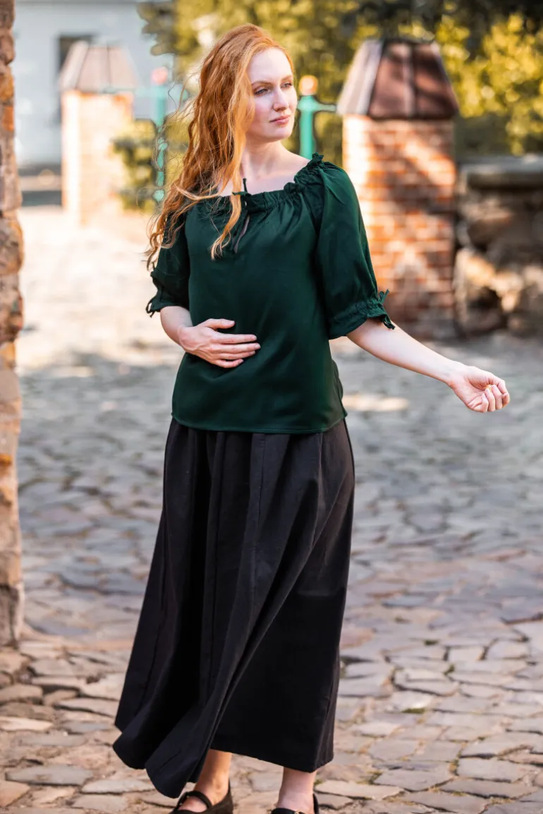 Leonardo Carbone Mittelalter Kurzarmbluse "Vera" | Damen Blusen