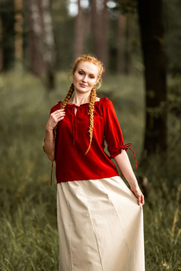 Leonardo Carbone Mittelalter Kurzarmbluse "Vera" | Damen Blusen