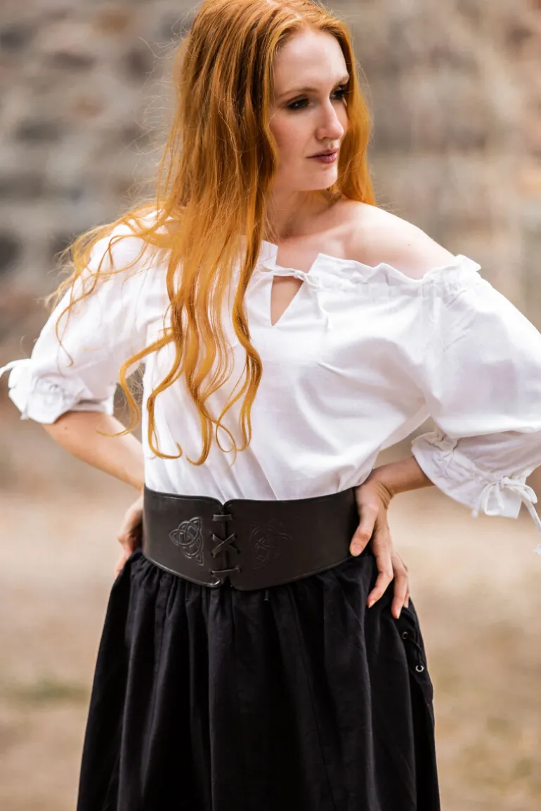 Leonardo Carbone Mittelalter Kurzarmbluse "Vera" | Damen Blusen