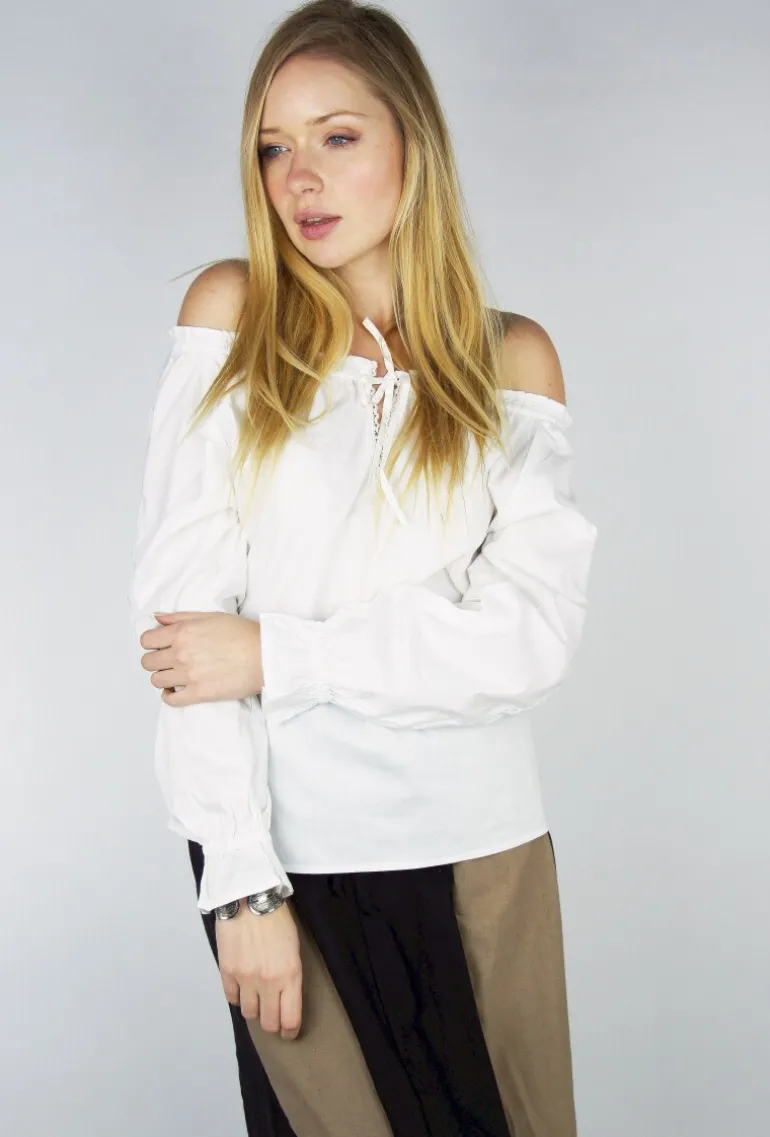 Leonardo Carbone Mittelalterbluse mit Spitze "Bettina" | Damen Blusen