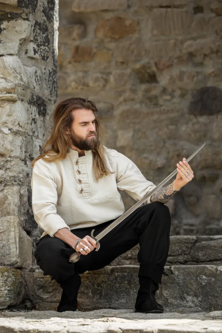 Leonardo Carbone Mittelalter-Hemd aus dicker Baumwolle "Anton" | Herren Hemden