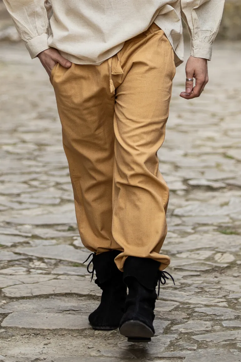 Leonardo Carbone Mittelalter-Hose mit Gummizug "Veit" Honig | Herren Hosen