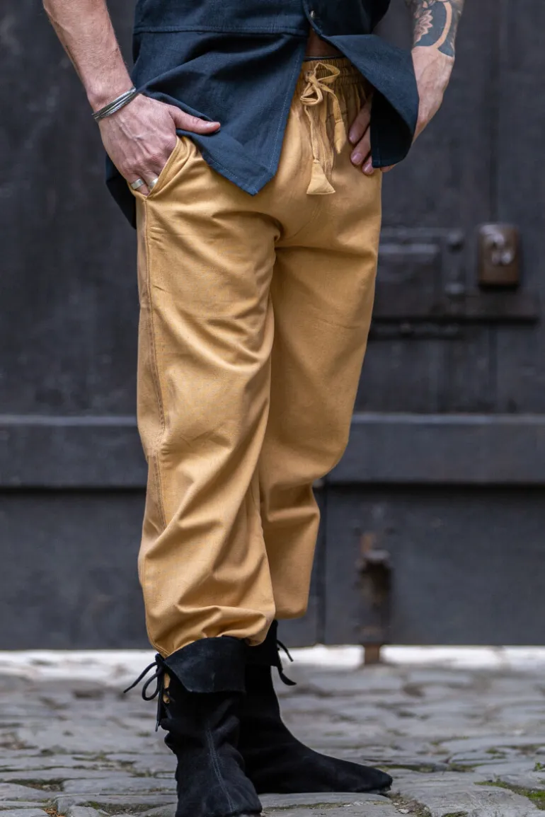 Leonardo Carbone Mittelalter-Hose mit Gummizug "Veit" Honig | Herren Hosen