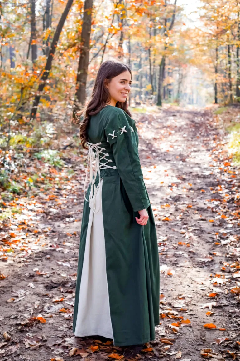 Leonardo Carbone Mittelalterkleid "Larina" Oliv | Damen Kleider