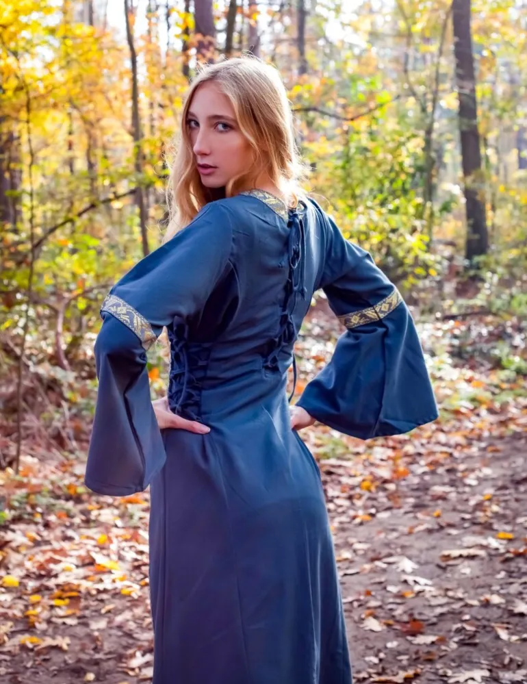 Leonardo Carbone Mittelalterkleid mit Bordüre "Sophie" | Damen Kleider