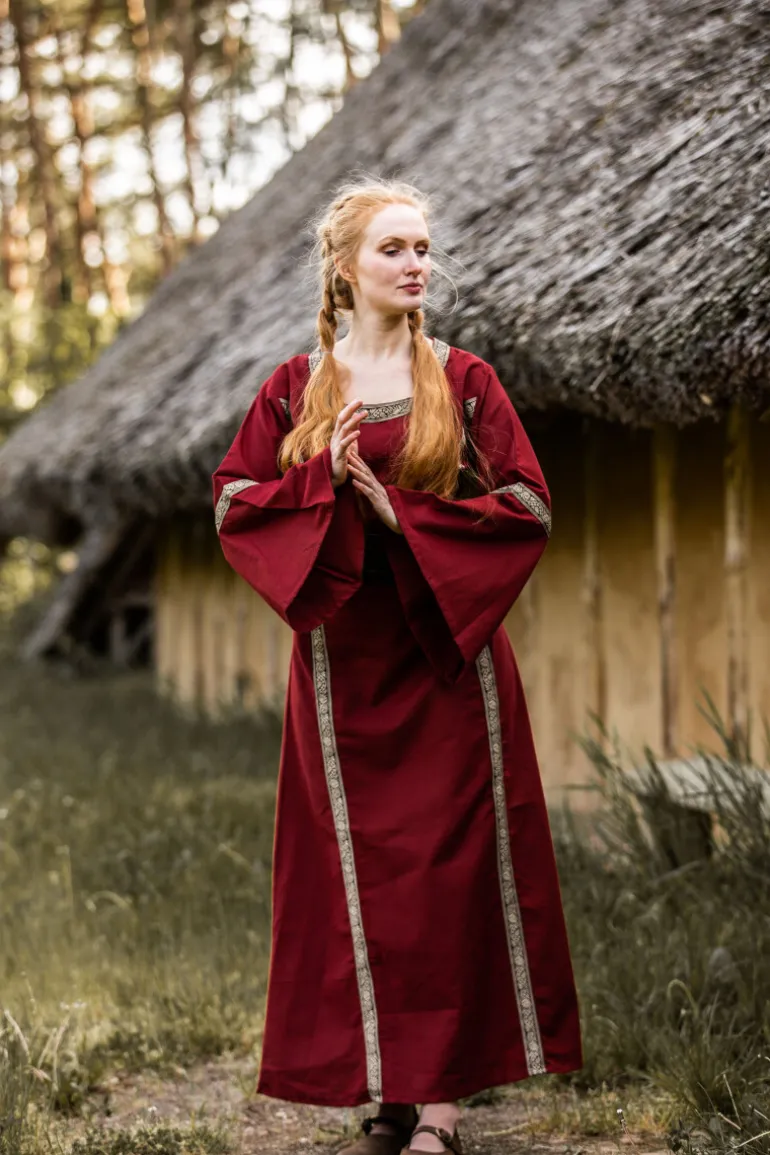 Leonardo Carbone Mittelalterkleid mit Bordüre "Sophie" | Damen Kleider