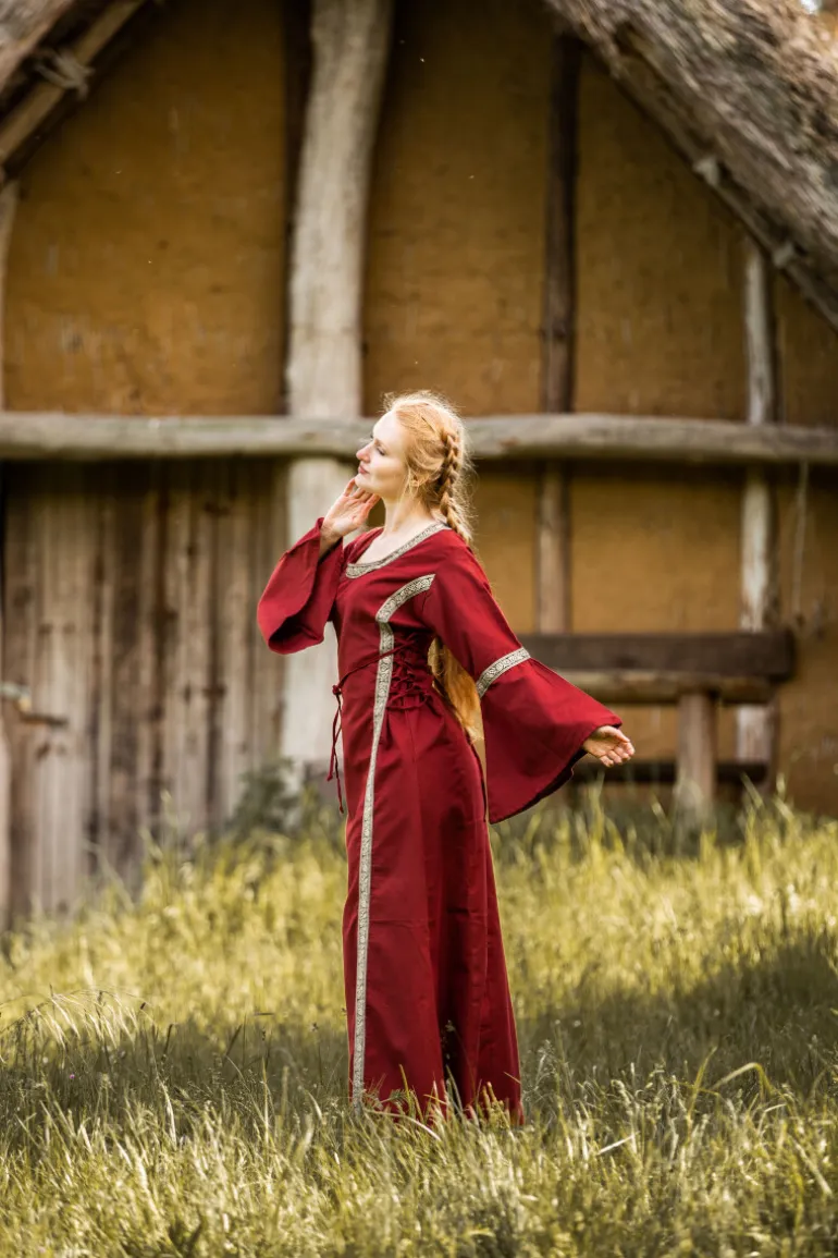 Leonardo Carbone Mittelalterkleid mit Bordüre "Sophie" | Damen Kleider