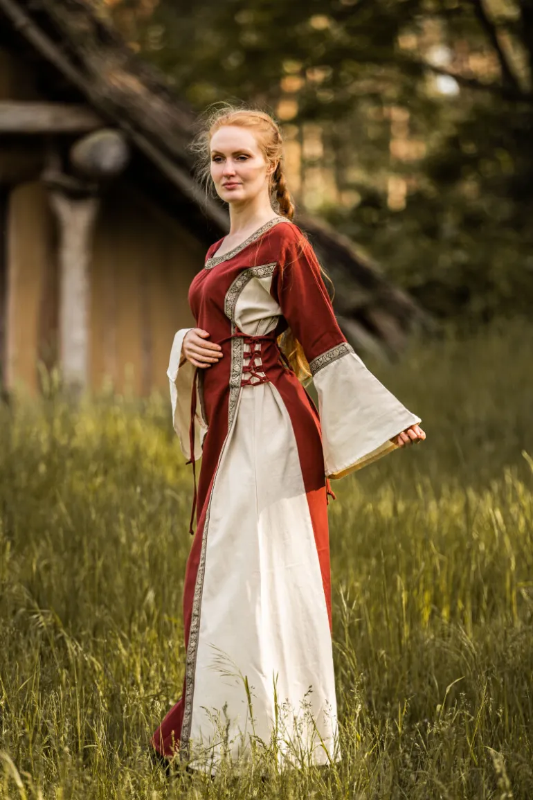 Leonardo Carbone Mittelalterkleid mit Bordüre "Sophie" | Damen Kleider