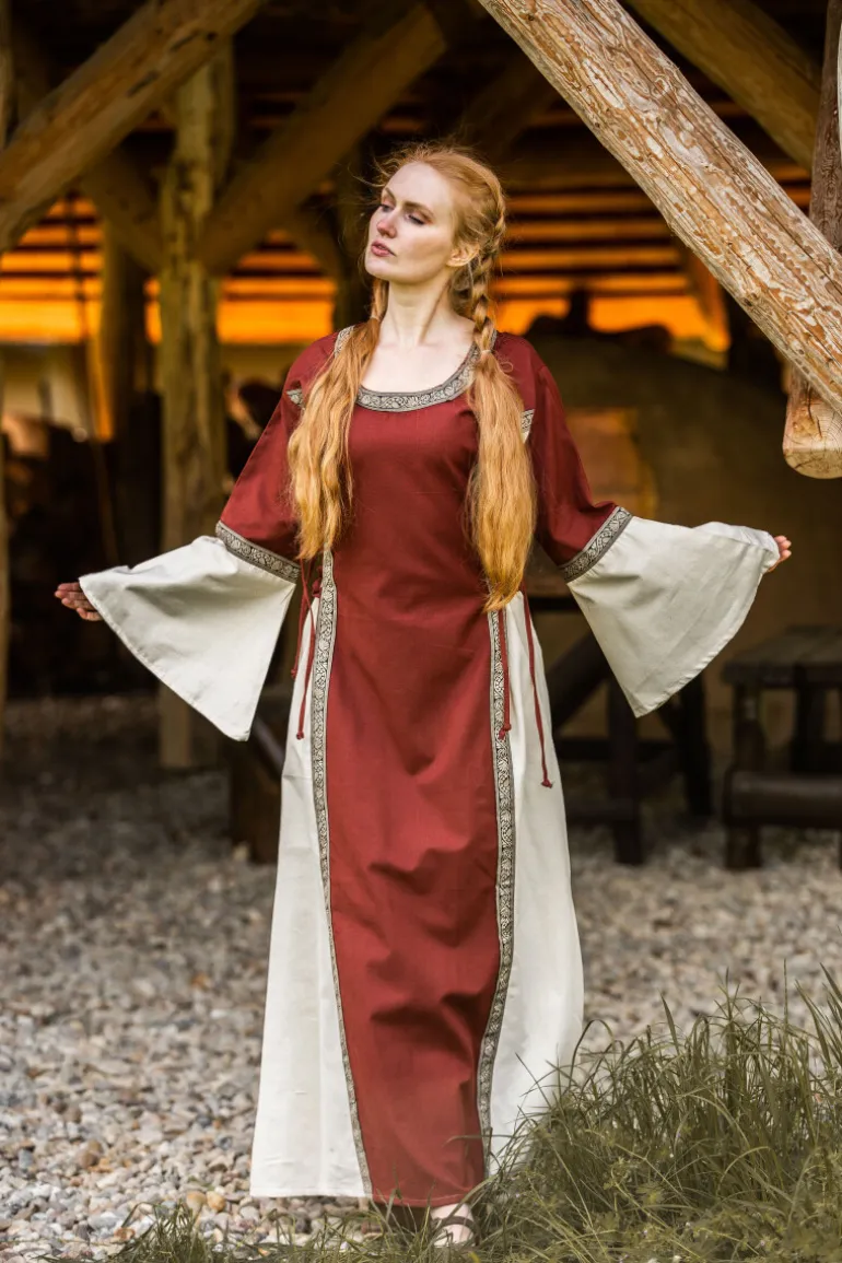 Leonardo Carbone Mittelalterkleid mit Bordüre "Sophie" | Damen Kleider