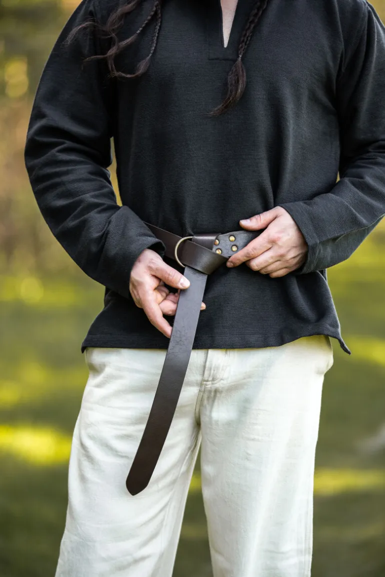 Leonardo Carbone Ringgürtel aus robustem Leder "Arion" | Gürtel