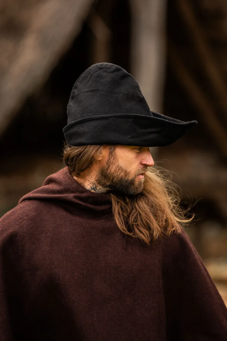 Leonardo Carbone Robin Hood-Hut Schwarz | Herren Kopfbedeckungen