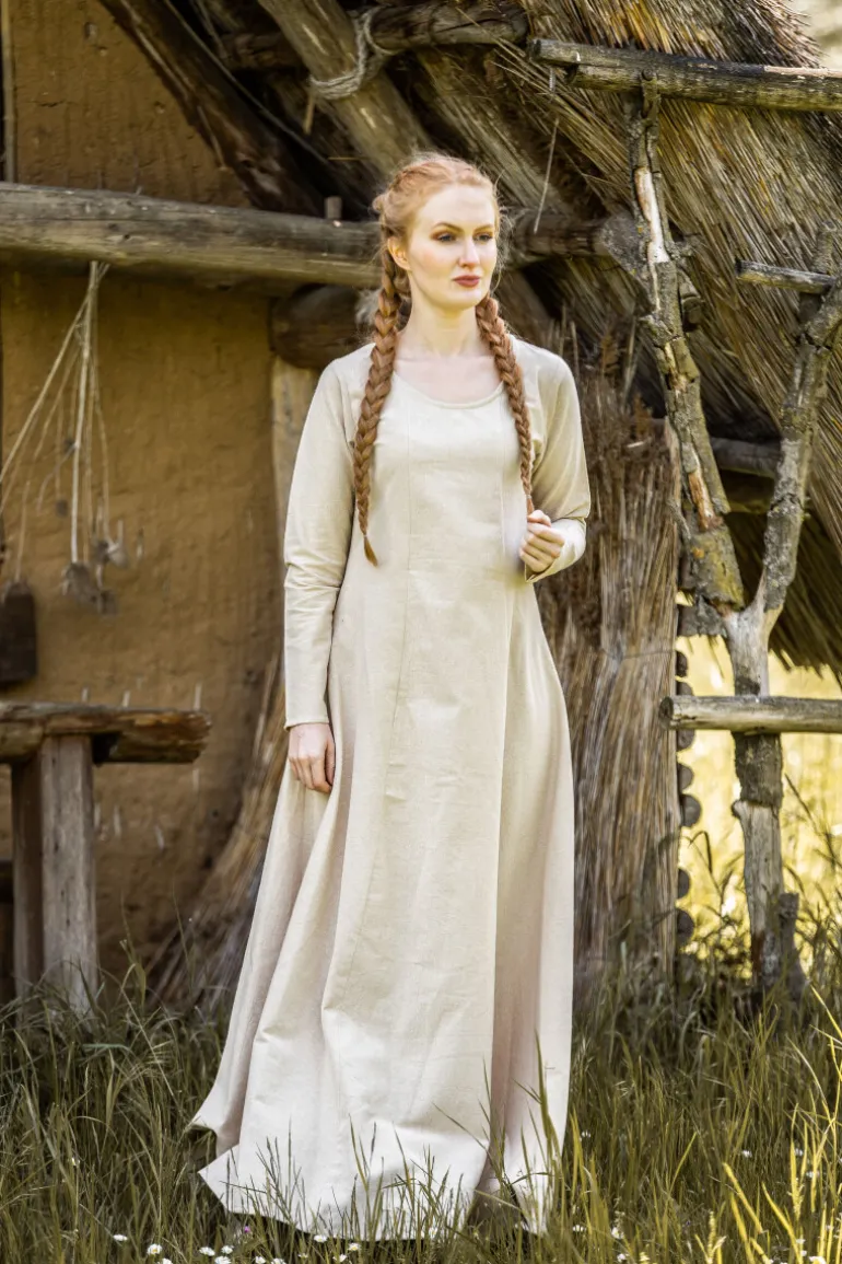 Leonardo Carbone Schlichtes Wikinger Unterkleid "Scarlet" farben | Damen Kleider