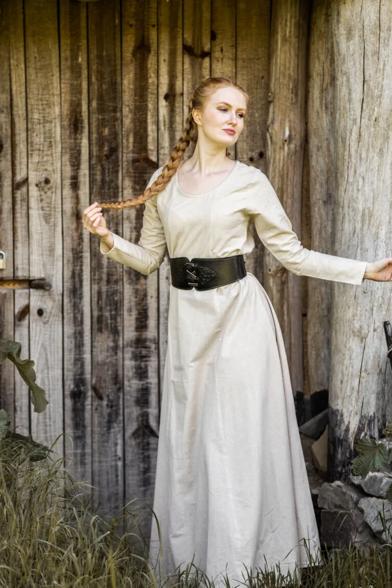 Leonardo Carbone Schlichtes Wikinger Unterkleid "Scarlet" farben | Damen Kleider