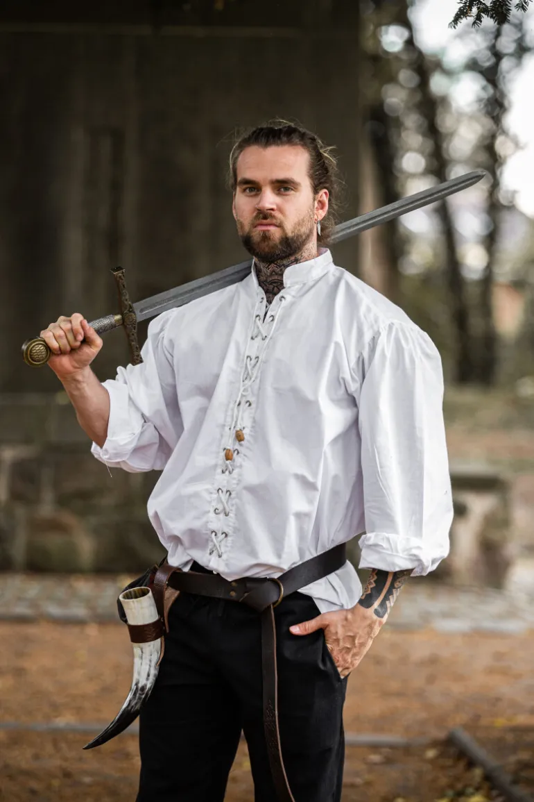 Leonardo Carbone Schnürhemd "Dagwin" | Herren Hemden