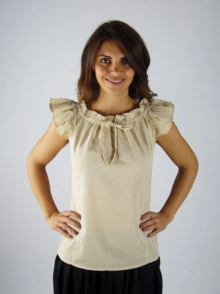 Leonardo Carbone Sommerbluse mit Rüsche "Lotte" farben | Damen Blusen