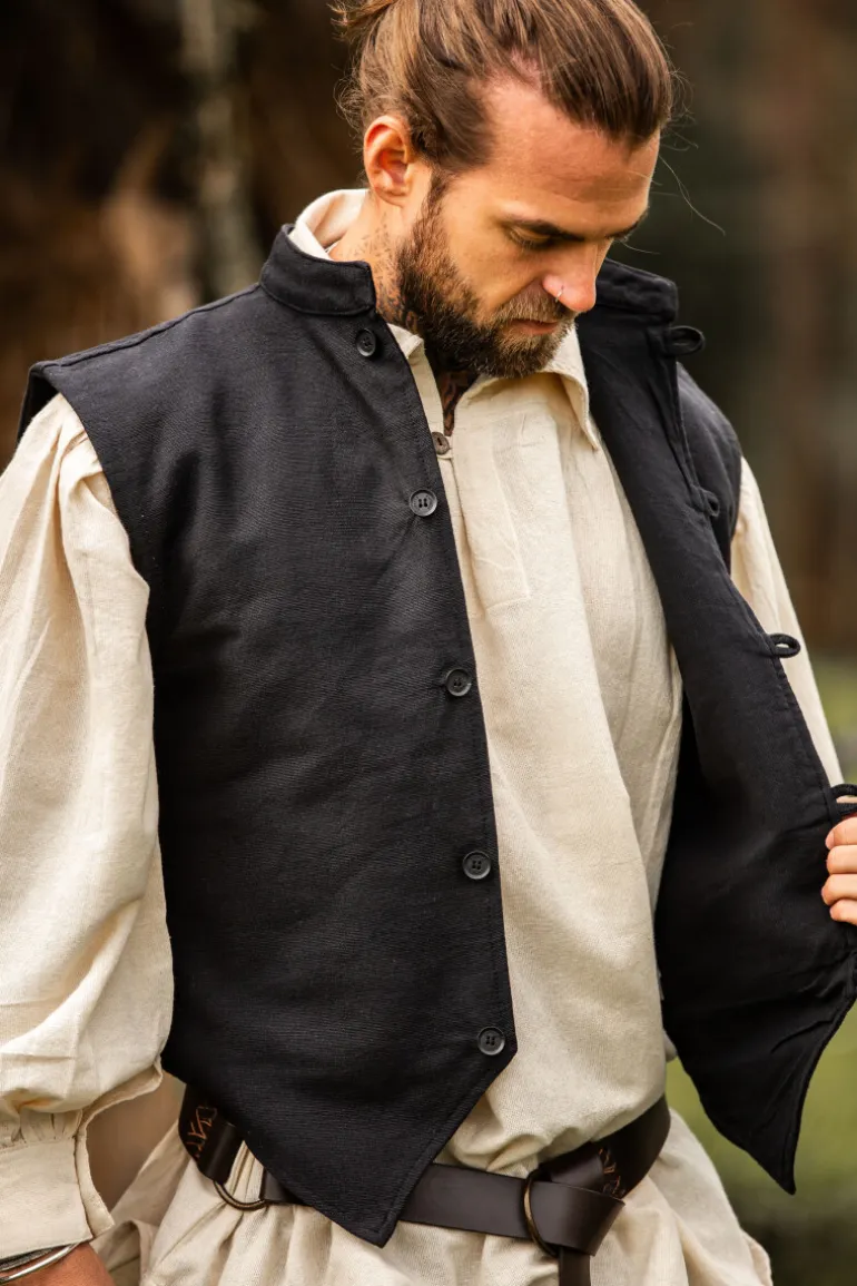 Leonardo Carbone Weste aus handgewebter Baumwolle "Irvin" | Herren Westen / Jacken