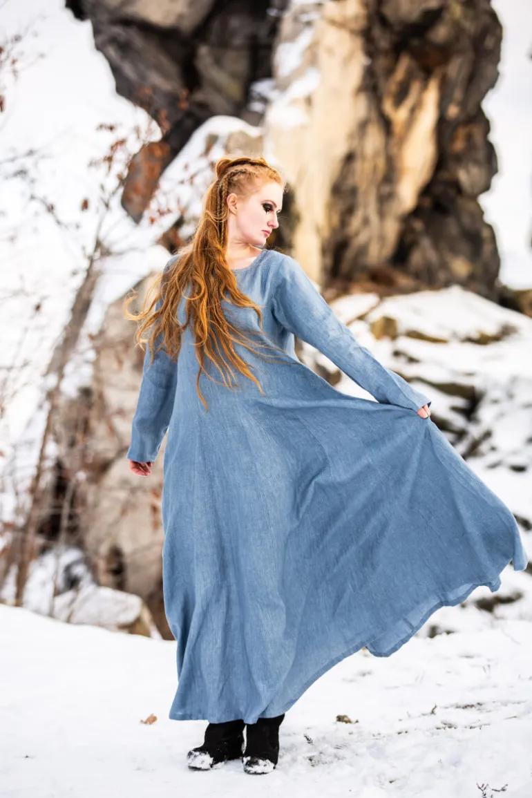 Leonardo Carbone Wikinger Kleid 100% Leinen "Anna" | Damen Kleider