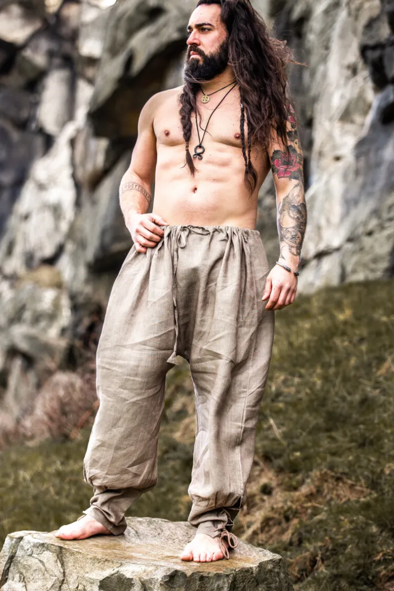 Leonardo Carbone Wikinger Rushose Leinen "Wodan" | Herren Hosen