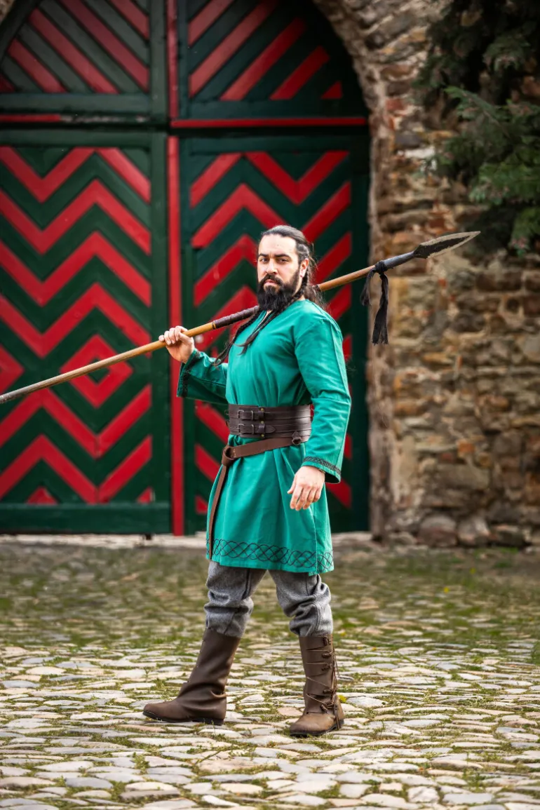 Leonardo Carbone Wikinger Tunika "Borr"- Grün | Herren Tuniken