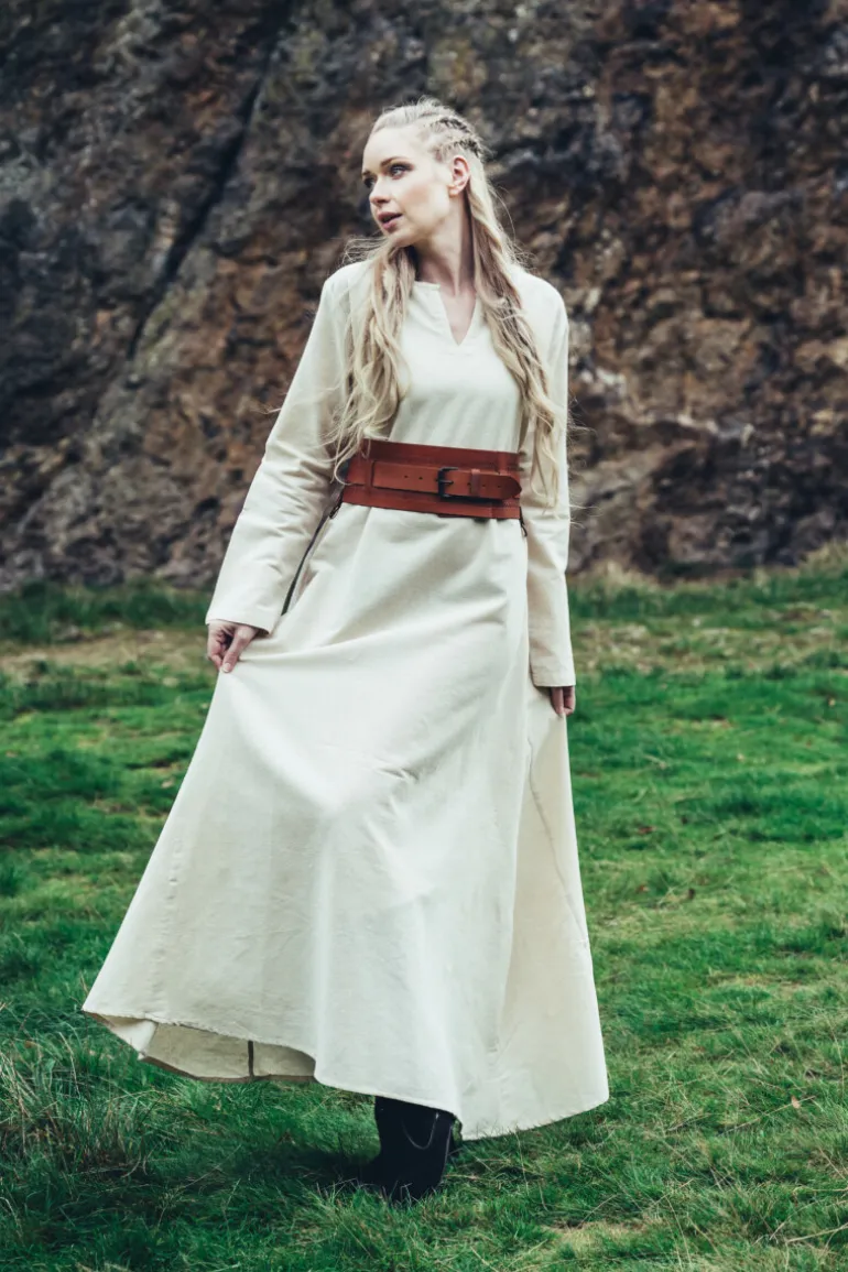 Leonardo Carbone Wikinger Unterkleid Baumwolle "Valdis" | Damen Kleider