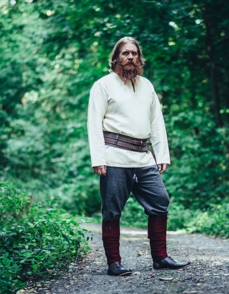 Leonardo Carbone Wikinger Wollwadenwickel "Karl" Rot | Herren Hosen